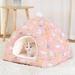 Tucker Murphy Pet™ Winter Enclosed Cat Delivery Room Cat Mat Cat House Teddy Small Dog House Dog Bed Pet Cat Dog Supplies in Pink | Wayfair