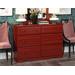 100% Solid Wood Double Dresser, Mahogany - Palace Imports 5402