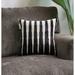 Handmade Modern Throw Pillows With Insert Black White Velvet 16x16 in