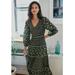 Anthropologie Dresses | Anthropologie Karoline Tiered Maxi Dress | Color: Cream/Green | Size: 4