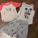 Disney Matching Sets | Mickey Mouse Disney Baby Boy Short Sets | Color: Gray/Red | Size: 12mb