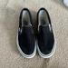Vans Shoes | Black Vans Slip Ons | Color: Black/White | Size: 7.5