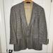 Burberry Suits & Blazers | Burberry London Mens Wool Blue Beige Houndstooth Blazer Jacket Sport Coat 40r | Color: Blue/Tan | Size: 40r