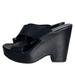 Gucci Shoes | Gucci Women’s Black Leather Slip On Platform Wedge Heels With Platform Shoes 6.5 | Color: Black | Size: 6.5