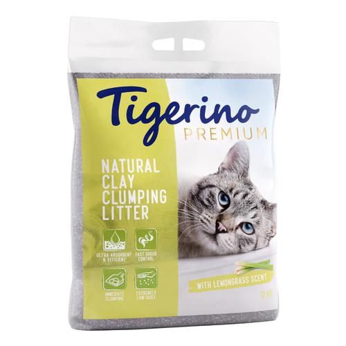 2 x 12 kg Tigerino Premium Katzenstreu zum Sonderpreis! - Lemongrasduft