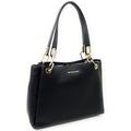 Michael Kors Women's Trisha Large Shoulder Bag Tote Purse Handbag (Black)