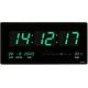 Large Digital Wall Clock,18.5” Large Oversized LED Wall Clock Indoor Temperature,Digital Clocks with Date and Day,for Home, Gym, Office and Classroom Green