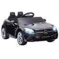 HOMCOM AIYAPLAY Benz SLC 300 Licensed 12V Kids Electric Ride On Car with Parental Remote Two Motors Music Lights Suspension Wheels for 3-6 Years Black