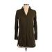 Forever 21 Casual Dress: Green Solid Dresses - Women's Size Small