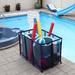 Essentially Yours Pool Noodles Holder, Toys, Floats, Balls & Floats Equipment Mesh Rolling Storage Organizer Bin Plastic in Black | Wayfair