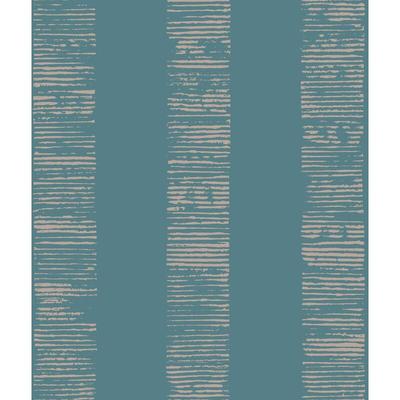 Vliestapete - Streifen - Metallic Effekt - Türkis - 10m x 52cm - Blau - Boutique