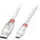 USB-Kabel usb 2.0 usb-a Stecker, USB-Mini-B Stecker 2.00 m Transparent 41783 - Lindy