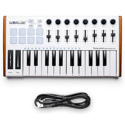 WORLDE – MINI-clavier Musical thon MIDI à 25 touches ordinateur Portable contrôleur de