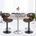 Set of 2 Adjustable Bar Stools for Counter - 19" x 18" x 34.5" - 42.5" (L x W x H)