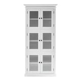 Classic White Three Level Storage Cabinet - 35.43" W x 15.75" D x 74.8" H