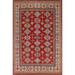 Traditional Geometric Kazak Oriental Wool Area Rug Hand-knotted Carpet - 8'4" x 10'5"