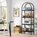 4-Tier Open Bookshelf, 70.8" Industrial Wood Bookcase Storage