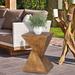 Adeco Outdoor Indoor Concrete Side Table Modern Accent End Table