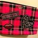 Victoria's Secret Bags | Brand New. Victoria Secret Cosmetic Bag. Pink Plaid Design. 12”W X 8”L. | Color: Black/Pink | Size: Os