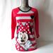 Disney Pajamas | Disney's Minnie Mouse Girls Red/Gray Fleece Nighty Size L | Color: Gray/Red | Size: Lg
