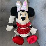Disney Toys | 16" Disney Minnie Mouse Doll Talking Plush Light Up Bow Red Dress W/Hearts | Color: Blue/Red | Size: Osg