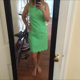 J. Crew Dresses | J. Crew Factory Scallop-Hem Cocktail Dress | Color: Green | Size: 0