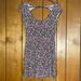 American Eagle Outfitters Dresses | American Eagle Floral Print Skater Dress With Cut Out Back Size S/P | Color: Black/Pink | Size: Sp