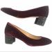 Michael Kors Shoes | Michael Kors Burgundy Velvet Studded Heel Pumps. | Color: Red | Size: 6.5m