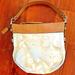 Coach Bags | Coach Signature Canvas Ivory Tote Large Zip Top Bag C1082-F14710 Hobo | Color: Cream/Tan | Size: Os