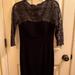 Anthropologie Dresses | Anthropologie Eliza J Velvety Dress W/Lace Top-6 | Color: Black | Size: 6