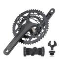 LIZHOUMIL Bicycle Crank Chainset MTB Road Bike Chainset Easy To Modify Single Crank Set 2 * 10/11 Speed, Aluminum Alloy Crank Crank length 170 mm A set of cranksets with a bottom bracket