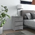 vidaXL Bed Cabinets 2 pcs Concrete Grey 40x35x62.5 cm Engineered Wood