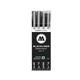 Molotow Blackliner Set 3 - 4 pcs Water Based Ink Pen Bundle
