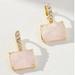 Anthropologie Jewelry | Anthropologie Stone Huggie Hoop Earring | Color: Gold | Size: Os