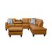 Brown Reclining Sectional - Red Barrel Studio® Mccroy 97.2" Wide Faux Leather Sofa & Chaise w/ Ottoman Faux Leather | Wayfair