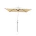 Arlmont & Co. 6 X 9Ft Patio Umbrella Market Umbrella (Base Is Not Included) Metal in Brown | 92.4 H x 108 W x 72 D in | Wayfair