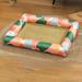 Tucker Murphy Pet™ Cat Mat Summer Mat Dog Mat For Sleeping Cat Mat Anti-Biting Ice Mat Summer Pet Supplies_Patchwork in Green/Orange/Pink | Wayfair