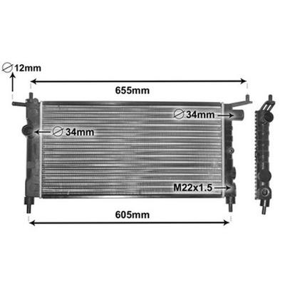 VAN WEZEL Kühler, Motorkühlung für OPEL 90410047 1300149 37002183