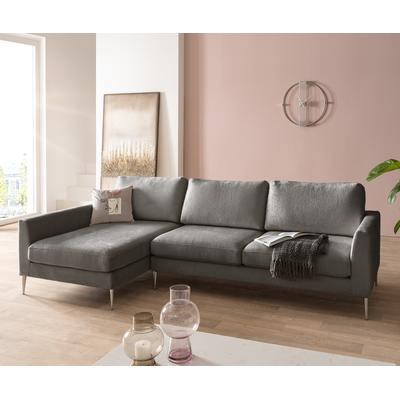 DELIFE Ecksofa Marla 285x140 cm Chenille Taupe Recamiere links, Ecksofas Image
