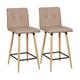 Lot De 2 Tabourets De Bar anchorage 93cm Taupe - Paris Prix