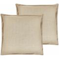 Set di 2 cuscini decorativi beige 45 x 45 cm sfoderabili con cerniera stile boho tradizionale