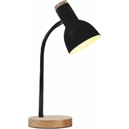 Qersta - LED-Schreibtischlampe aus Holz mit Armen - Leselampe - Schreibtischlampe - Nachttischlampe