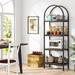 4-Tier Open Bookshelf, 70.8" Industrial Wood Bookcase Etagere for Home