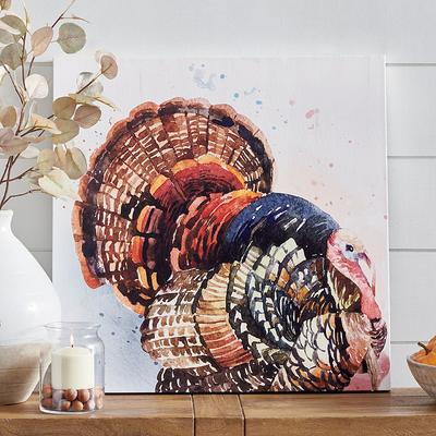 Watercolor Turkey Canvas - Grandin Road
