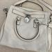 Michael Kors Bags | Michael Kors - Hamilton Large Leather Tote Bag | Color: Silver/White | Size: Os