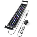 Tccabc LED Aquarium Light with Extendable Brackets for 40-60cm Tank, Fish Tank Light Led,Aquarium Lamp for Freshwater/Marine Fishe & Aquatic Plants, Dimmer-Timer, Full Colour LED Lamp 10Watt