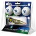 West Virginia Mountaineers 3-Pack Golf Ball Gift Set with Gold Crosshair Divot Tool