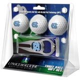 North Carolina Tar Heels 3-Pack Golf Ball Gift Set with Hat Trick Divot Tool