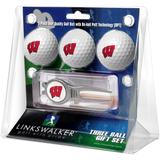 Wisconsin Badgers 3-Ball Golf Ball Gift Set with Kool Divot Tool