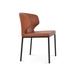 sohoConcept Amed Metal Wingback Side Chair Faux Leather/Upholstered in Red/Gray/Brown | 31 H x 17 W x 21 D in | Wayfair AMD-MET-CHR-04